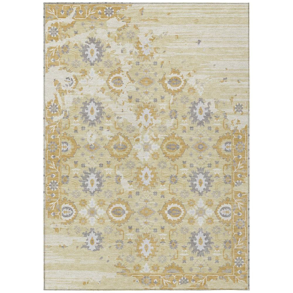 Chantille Machine Washable Indoor/Outdoor Abstract ACN2990 Gold 10 ft. x 14 ft. Area Rug price history on PriceWatchPro