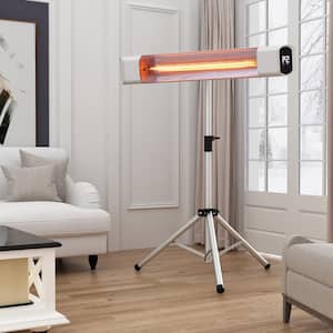 1500-Watt Portable Heater Electric Indoor/Outdoor Carbon Tech Wall Heater with Tripod Mount, LED Display and Remote