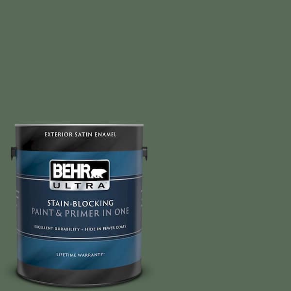 BEHR ULTRA 1 gal. #UL210-2 Royal Orchard Satin Enamel Exterior Paint and Primer in One