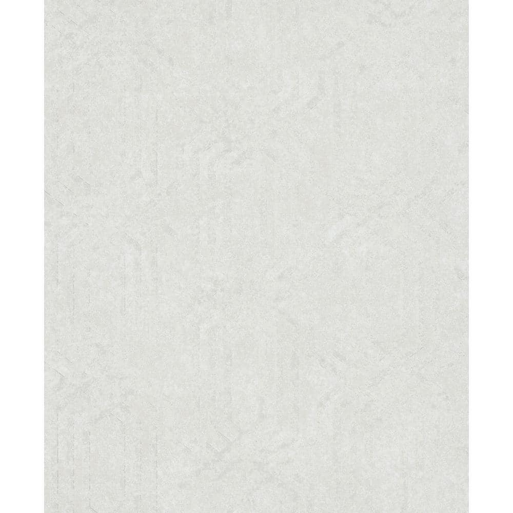 Hotel Collection Cream Embossed Geometric Trellis Glitter Finish Non-Pasted