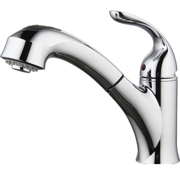 Innova Peridot Single-Handle Pull-Out Sprayer Kitchen Faucet with Soap Dispenser in Chrome