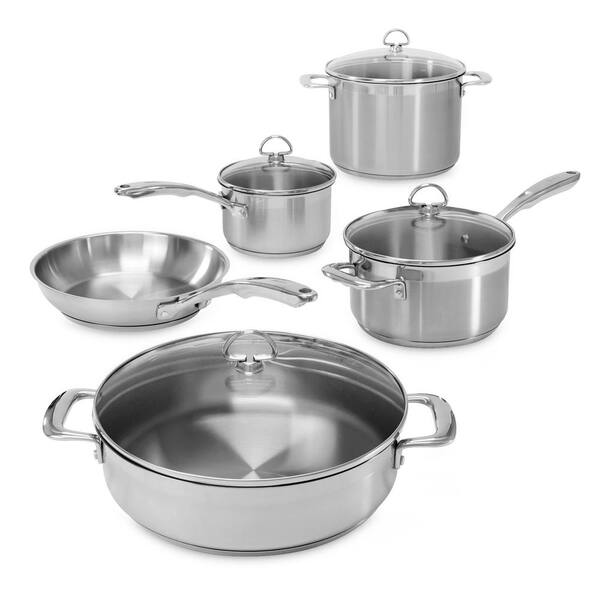 https://images.thdstatic.com/productImages/7dbc88d5-32bd-417b-b41f-30052ac879f3/svn/brushed-stainless-steel-chantal-pot-pan-sets-slin-9-64_600.jpg