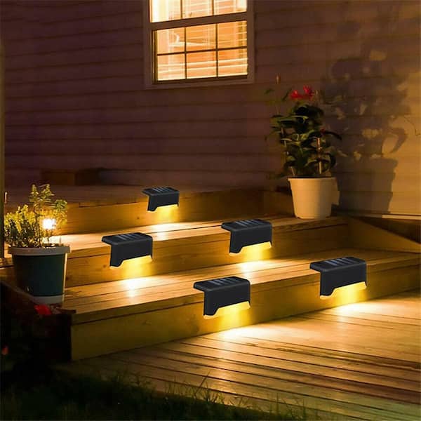 Solar Powered LED Deck Stairs Outdoor Garden Wall Fence Yard Lamp Lights 2021 