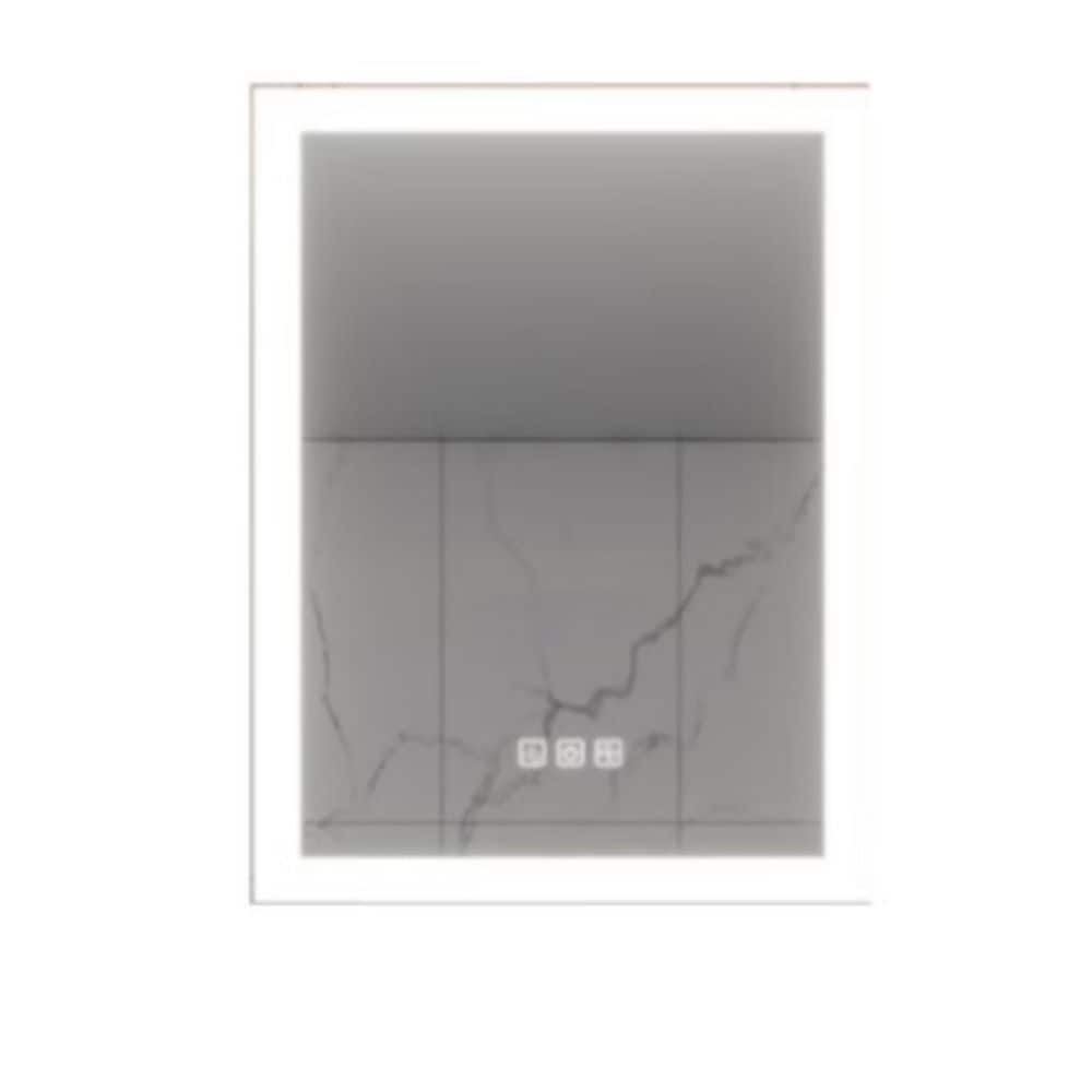 32 in. W x 24 in. H Rectangular Frameless Front Side Light, Dimmable, Defog