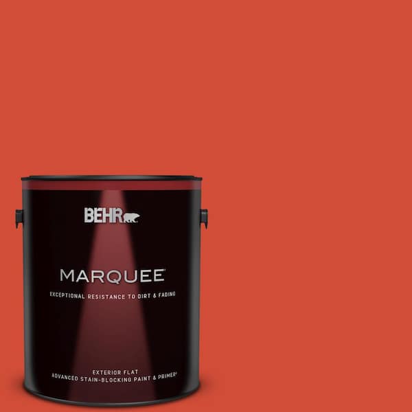 BEHR MARQUEE 1 gal. #S-G-190 Red Hot Flat Exterior Paint & Primer