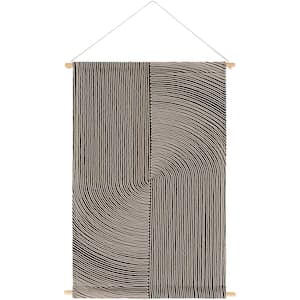 Weston 24 in. x 36 in. Black Wall Hanging
