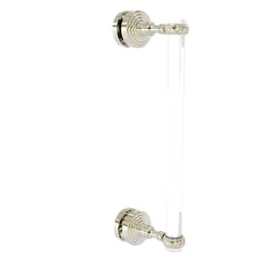 Pacific Grove Collection 12 Inch Single Side Shower Door Pull with Twisted Accents in Polished Nickel