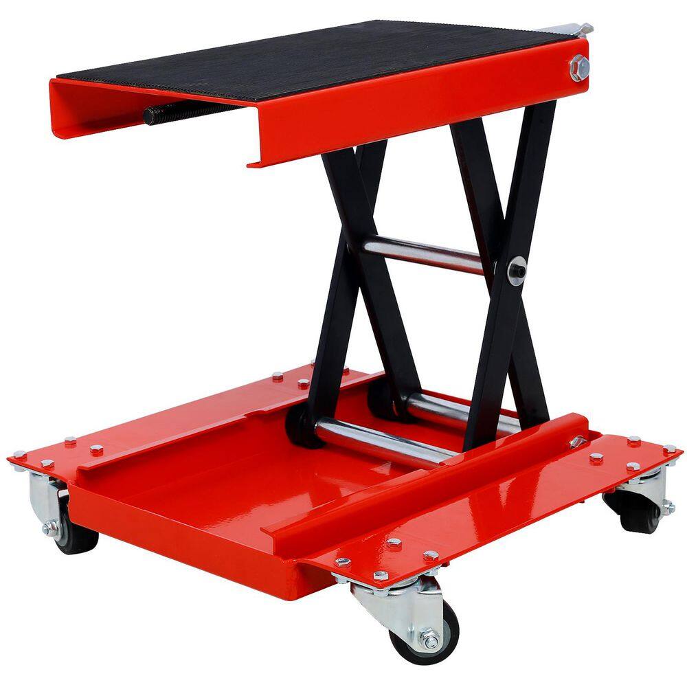 "1100lb ATV & Motorcycle Jack Lifts with Scissor Lift Jack Wide Deck, Tire Wheel Stand and Bike Rack, Maximum Lift 15.70""" price history on PriceWatchPro