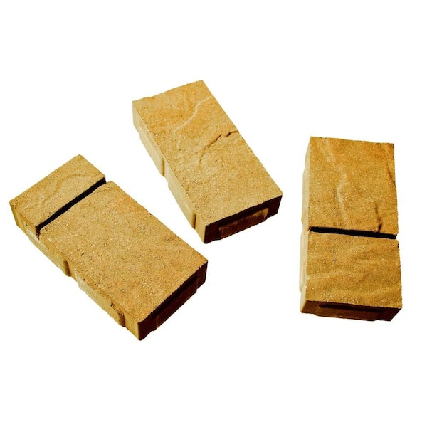 Valestone Hardscapes Domino 11.75 in. x 6 in. x 2.25 in. Oak Run Tan Concrete Paver