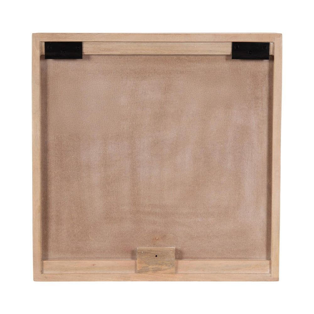 Saanvi Light Natural Mango Wood Carved Wall Cabinet, 20" x 6" x 20"