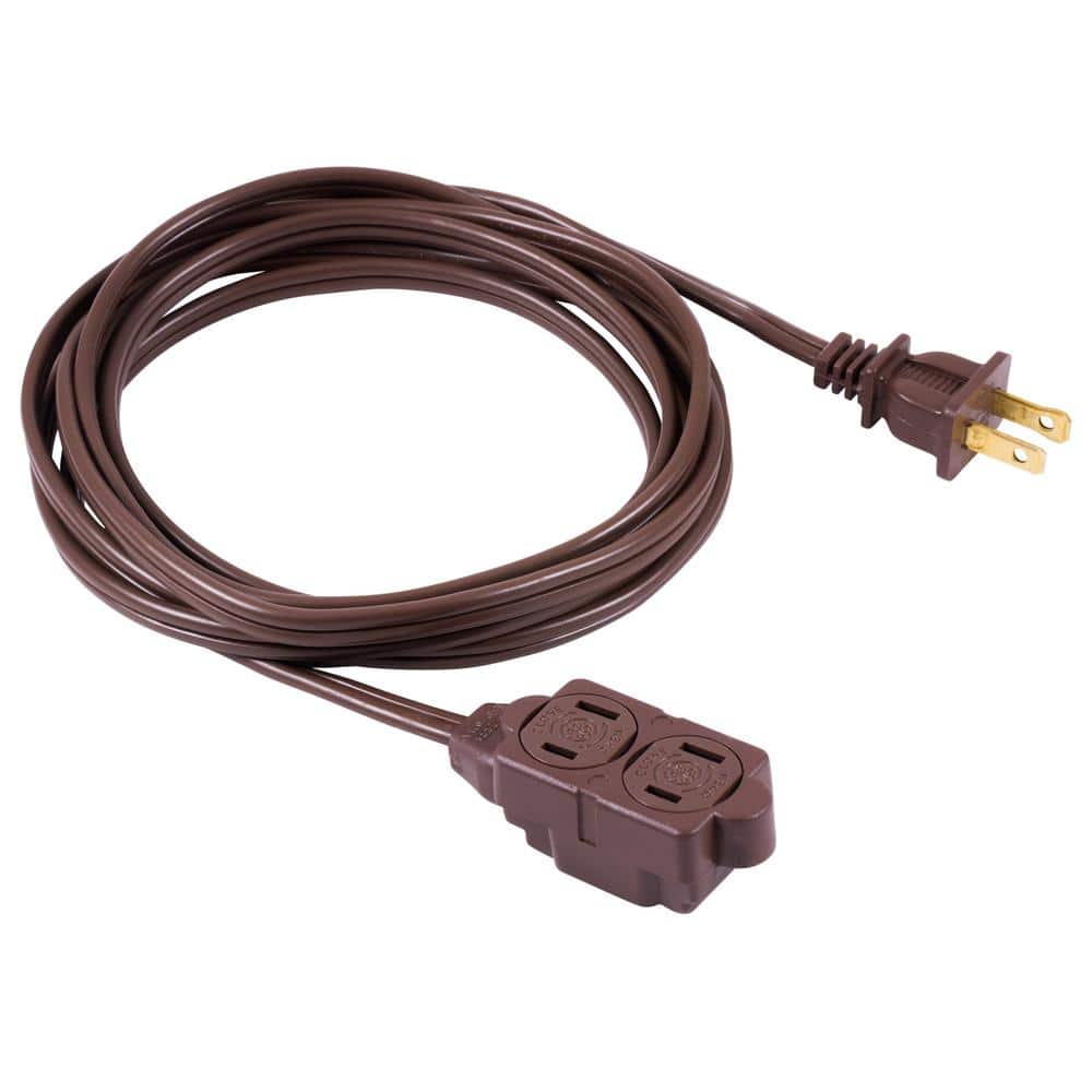 UPC 043180002228 product image for 9 ft. 2-Wire 16-Gauge Polarized Indoor Extension Cord, Brown | upcitemdb.com