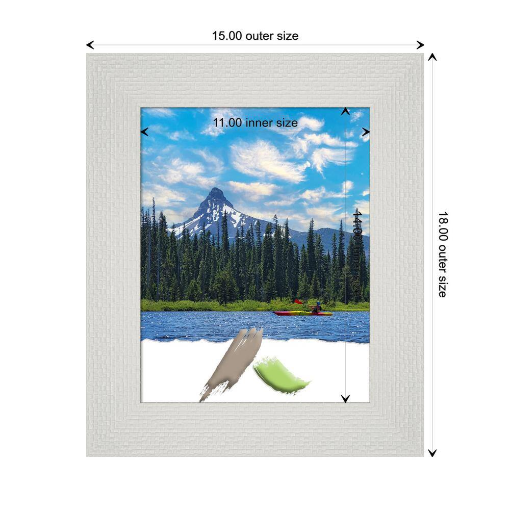 Mosaic White Textured 11x14 Picture Frame
