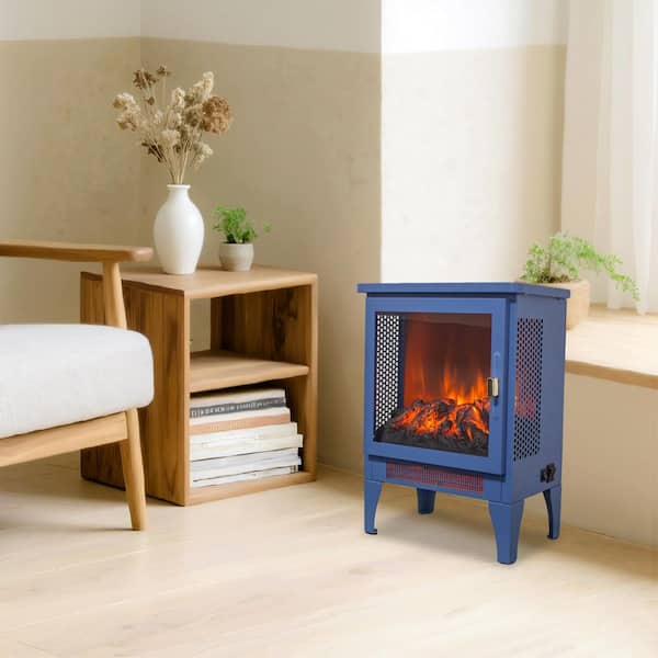Clihome 14 in. W x 18 in. H Freestanding Electric Fireplace Heater