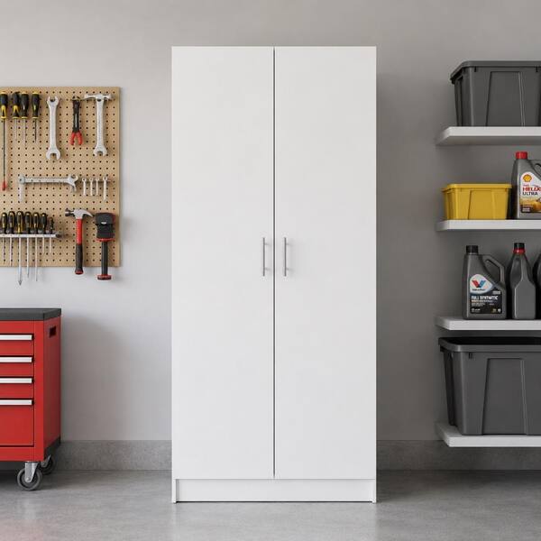 Klair Living Modex White Multi-Purpose Utility Storage Cabinet (2