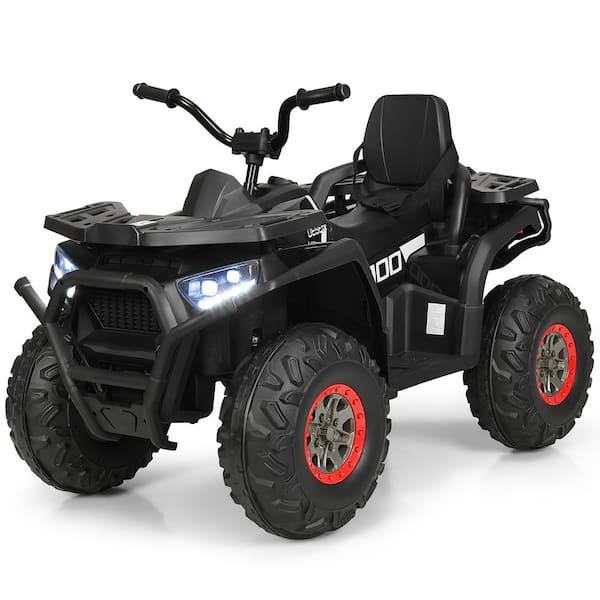 Costway 14 in. 3 Plus Years Old Ride On Car with MP3 and LED Lights Black