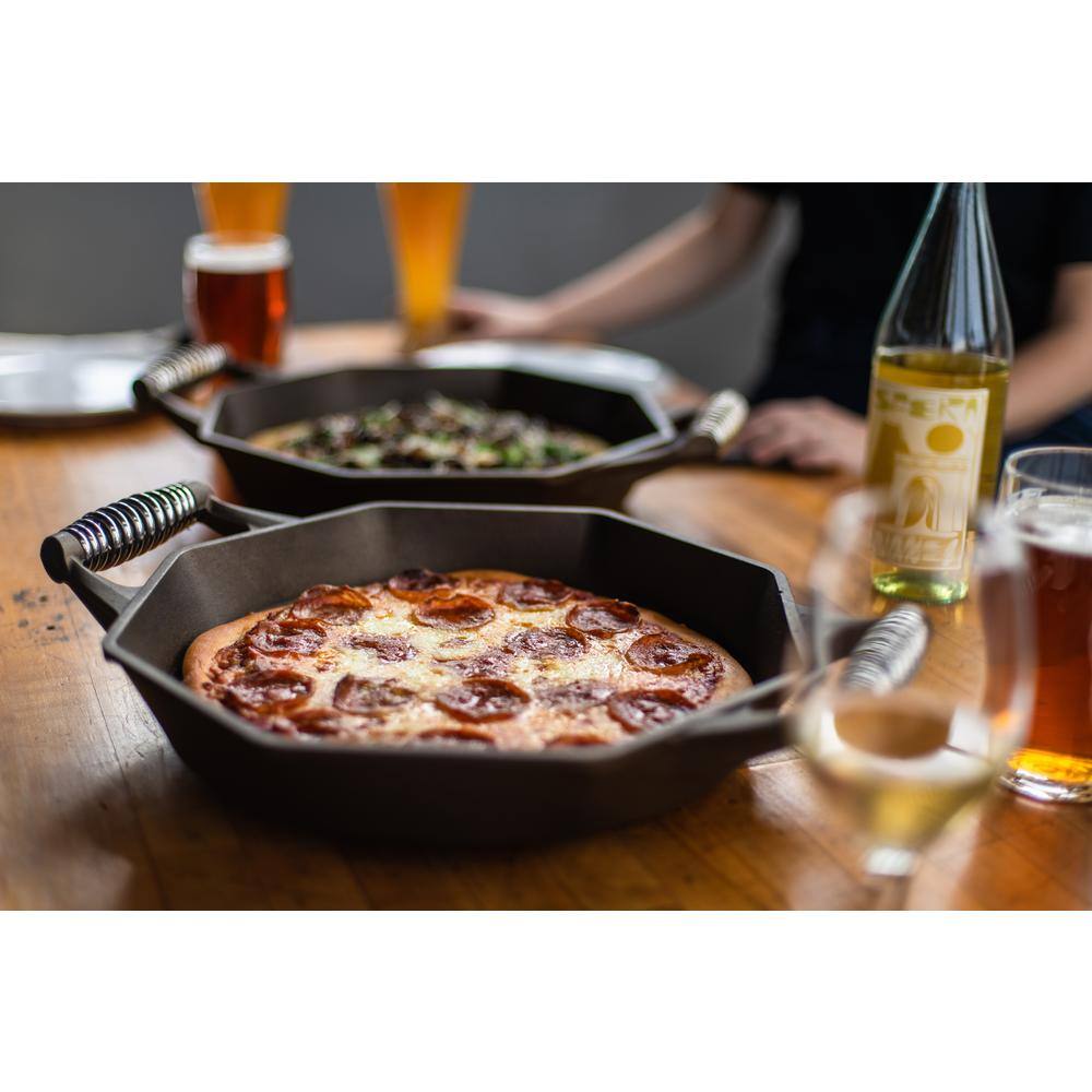FINEX 8" Cast Iron Skillet with Brass Lid and Steel Handle