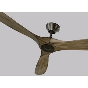 Maverick Max 70 in. Indoor/Outdoor Aged Pewter Ceiling Fan with Light Grey Weathered Oak Blades and Remote Control