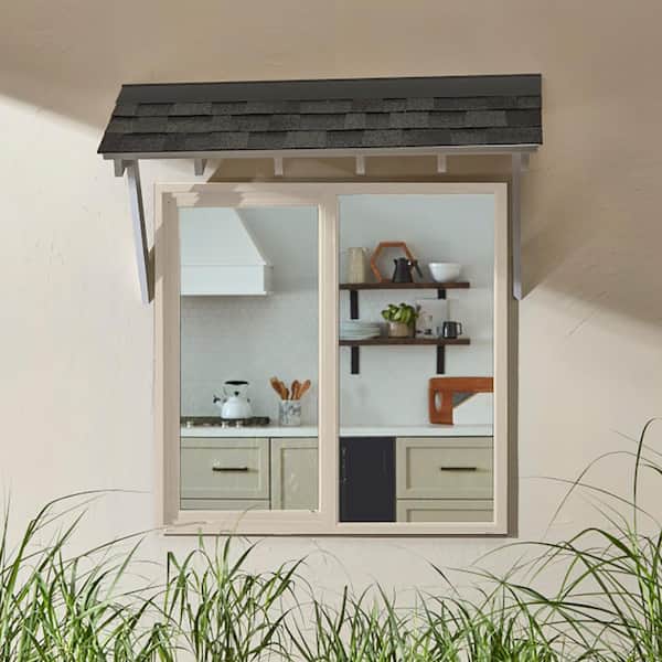 59.5 in. x 47.5 in. Select Series Sand Left-Hand Vinyl Sliding Window with HPSC Glass, Screen Included