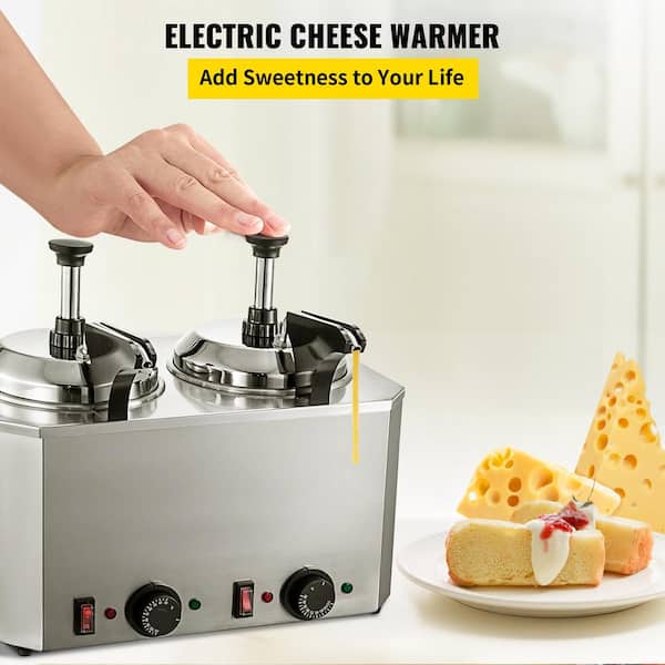 VEVOR Cheese Dispenser with Pump 4.8 Qt. Capacity Cheese Dispenser