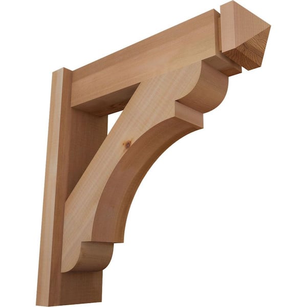 Ekena Millwork 6 in. x 20 in. x 20 in. Western Red Cedar Olympic Arts and Crafts Smooth Outlooker