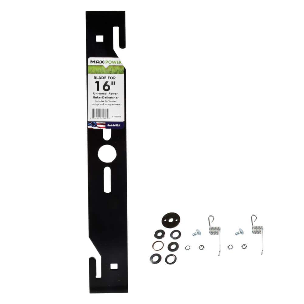 Maxpower 330100 16" Universal Power Rake/Dethatcher Lawn Mower Blade, Black (B0009XCNDA)