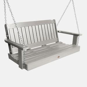 Lehigh 4 ft. 2-Person Harbor Gray Recycled Plastic Porch Swing