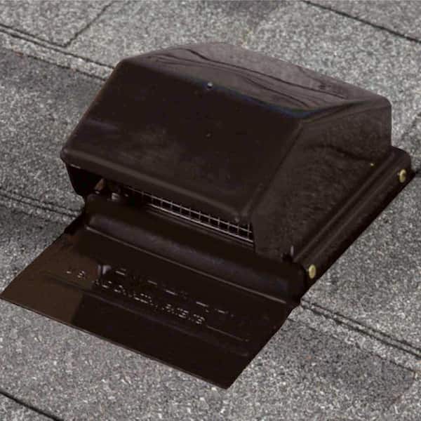 Gibraltar Building Products 4 in. Brown Plastic Roof Cap Vent