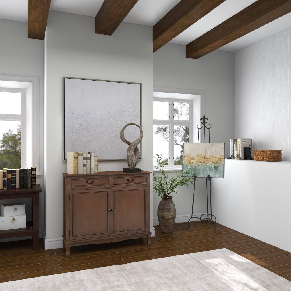 Black Iron Adjustable Floor Easel with Scroll Accents