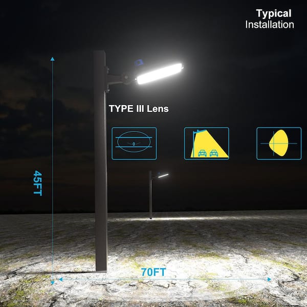 bulbeats 48000 Lumens Dusk to Dawn 320W LED Parking Lot Area Light