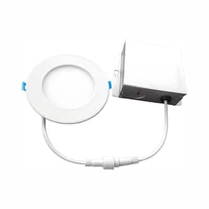 4 in. 4000K New Construction or Remodel IC Rated Canless Recessed Integrated LED Kit for Shallow Ceiling