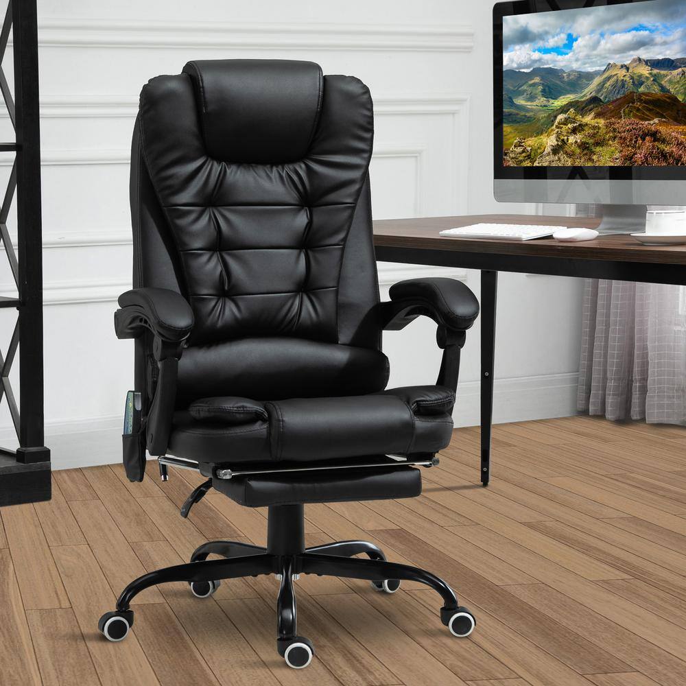 Buy Black PU, Steel Sponge PVC 7-Point Vibrating Massage Office Chair ...