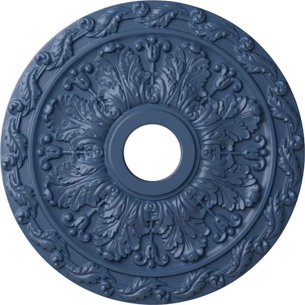 Ekena Millwork 1-1/4" x 19-7/8" x 19-7/8" Polyurethane Spring Leaf Ceiling Medallion, Hand-Painted Americana