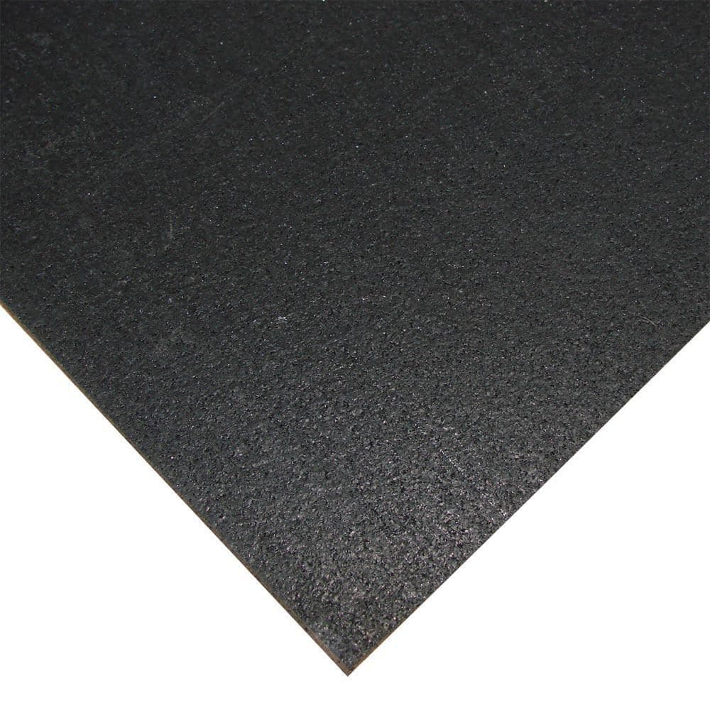 Rubber-Cal Elephant Bark Black 1/4 in. T x 48 in. W x 66 in. L Rubber Flooring (22 sq. ft.)