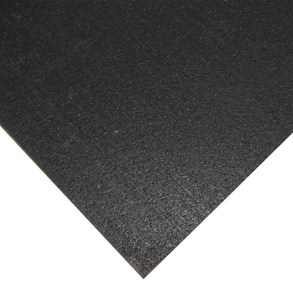 4'x15'x0.31 Rubber Rolls Flooringinc Color: Black