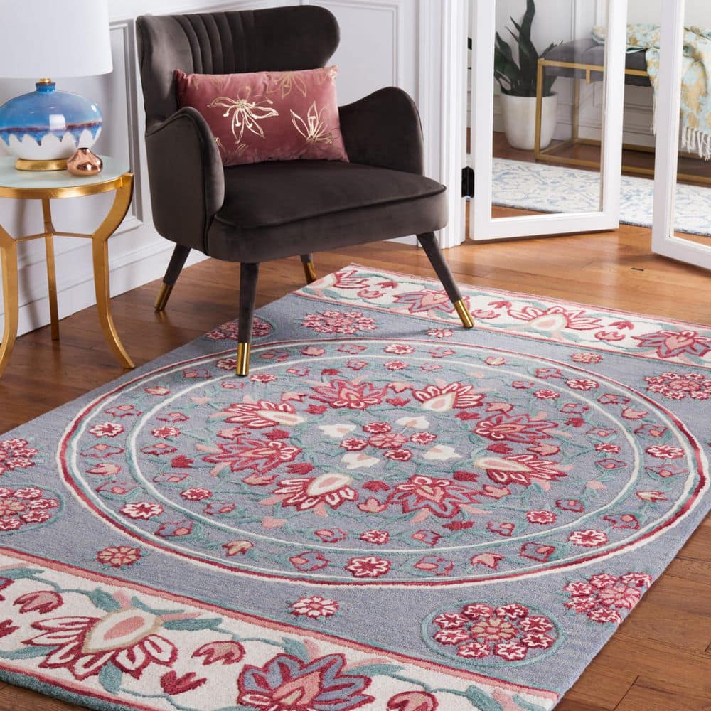 Bellagio 6 ft. x 9 ft. Dark Gray/Ivory Border Medallion Area Rug price history on PriceWatchPro