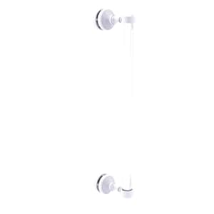 Pacific Grove 18 in. Single Side Shower Door Pull in Matte White