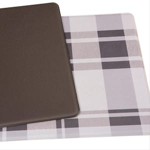 Plaid Gray 18 in. x 47 in. Anti-Fatigue Standing Mat