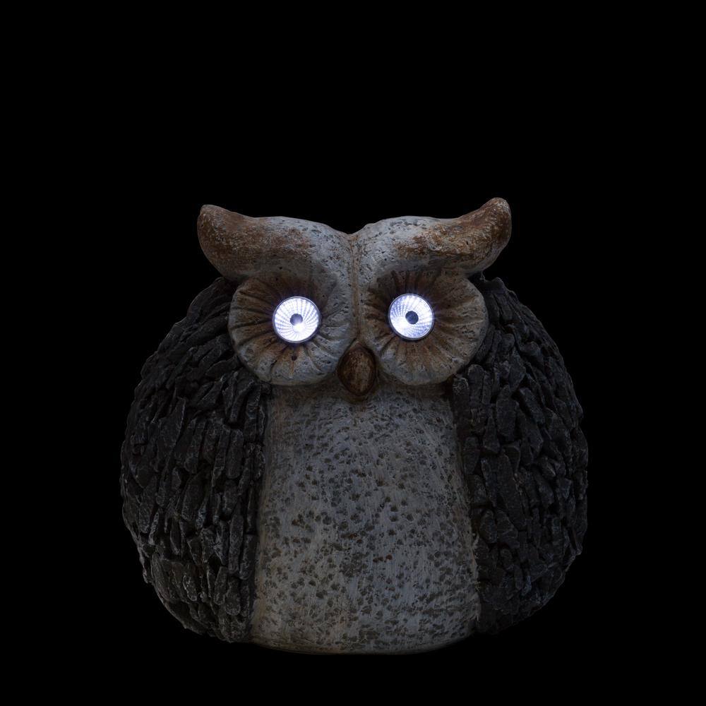 13-inch Brown Solar Powered Owl Lawn Decoration