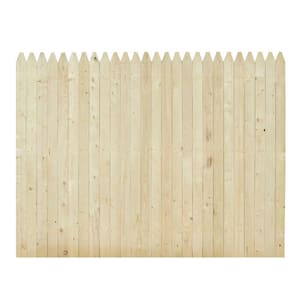 6 ft. x 8 ft. Spruce Privacy Fence Flat Top Panel