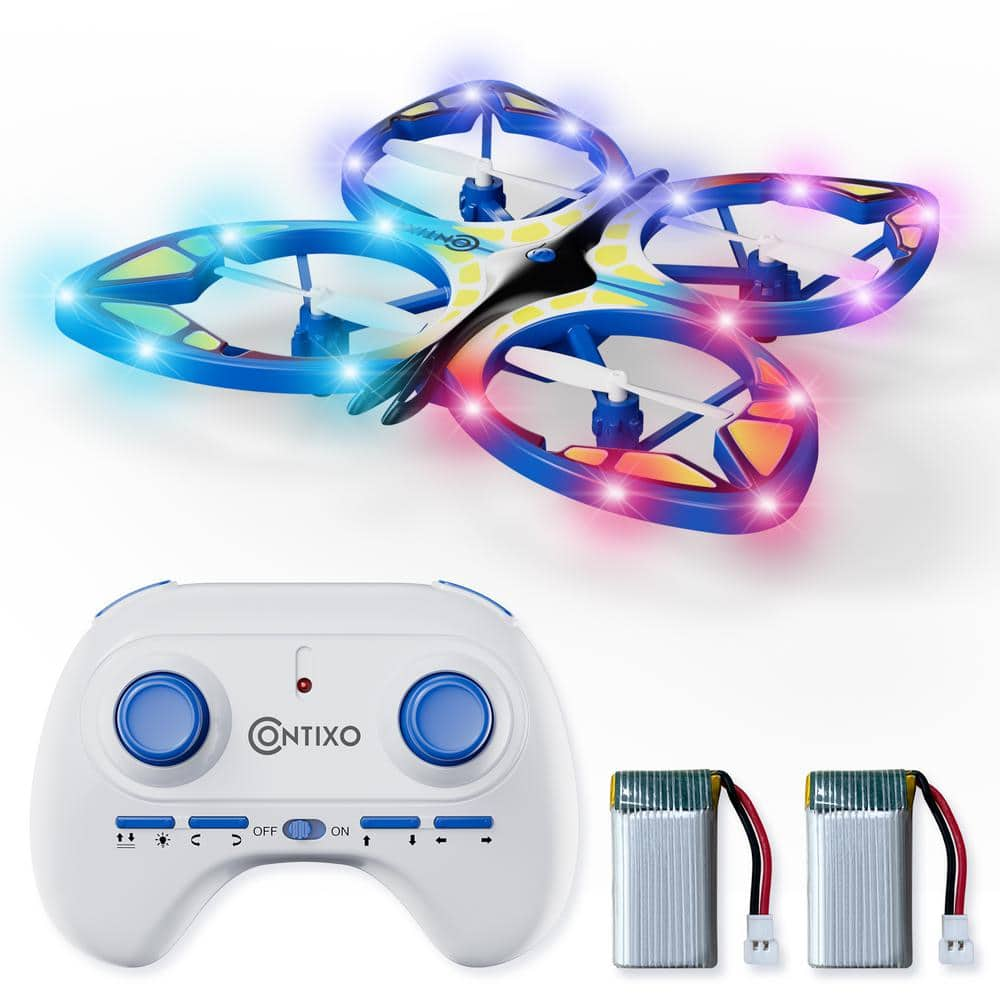 CONTIXO TD2 Butterfly RC Drone: 3D Flip, Headless Mode, LED Lights, Propeller Protection