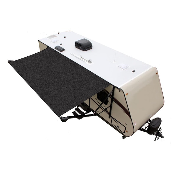 Lippert 12 ft. Solera Standard Power/Manual Roller Assembly in Solid Black