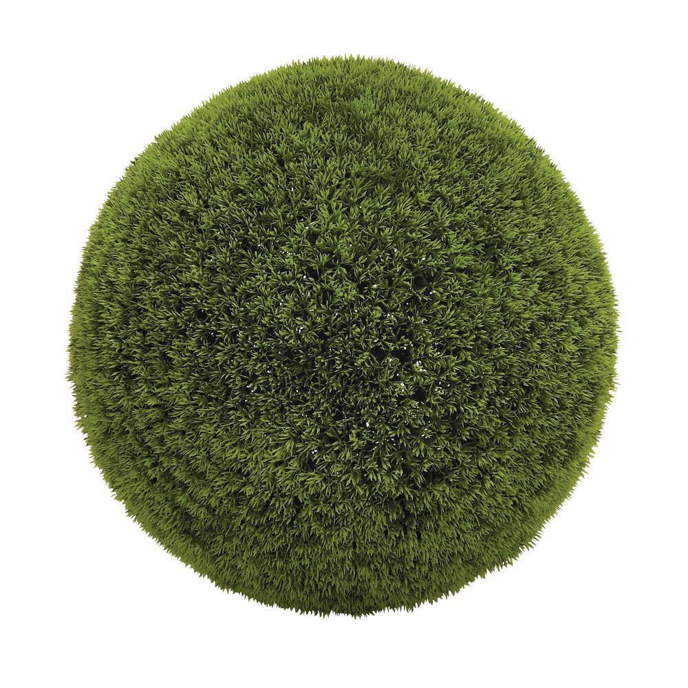 22" Green Plastic Boxwood Topiary Ball for Indoor Outdoor