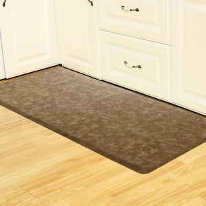 Cloud Comfort Taupe 17 in. x 60 in. Medallion Embossed Anti-Fatigue Mat