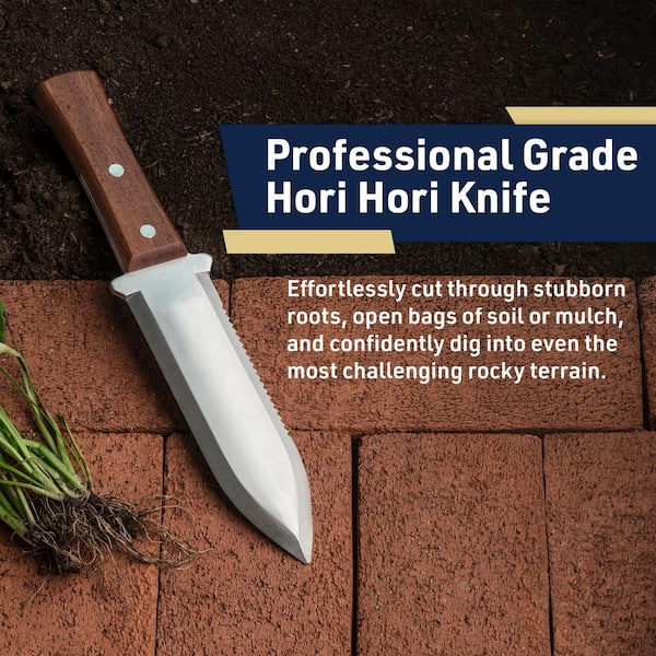 hori154 Pure Garden 4.1 in. Hori Hori Garden Weeding Knife Weeder GW63A04