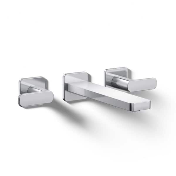 KOHLER Parallel 1.2 GPM Wall-Mount Bathroom Sink Faucet Trim in Polished Chrome