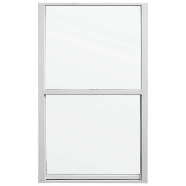 Air Master Windows and Doors 24 in. x 24.125 in. Full View Single Hung 250 Impact Resistant Aluminum Window - White