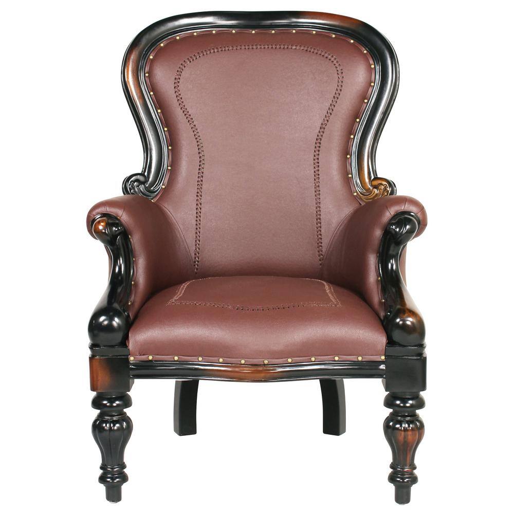 Design Toscano Toulon French Rococo Walnut Mahogany Arm Chair AF1560 - The  Home Depot