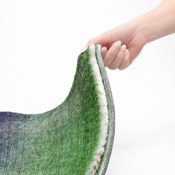 Dream Shag Premium Machine Washable Abstract ADS587 Green 8 ft. x 10 ft. Area Rug