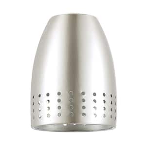 6-1/2 in. Brushed Nickel Perforated Metal Neckless Shade