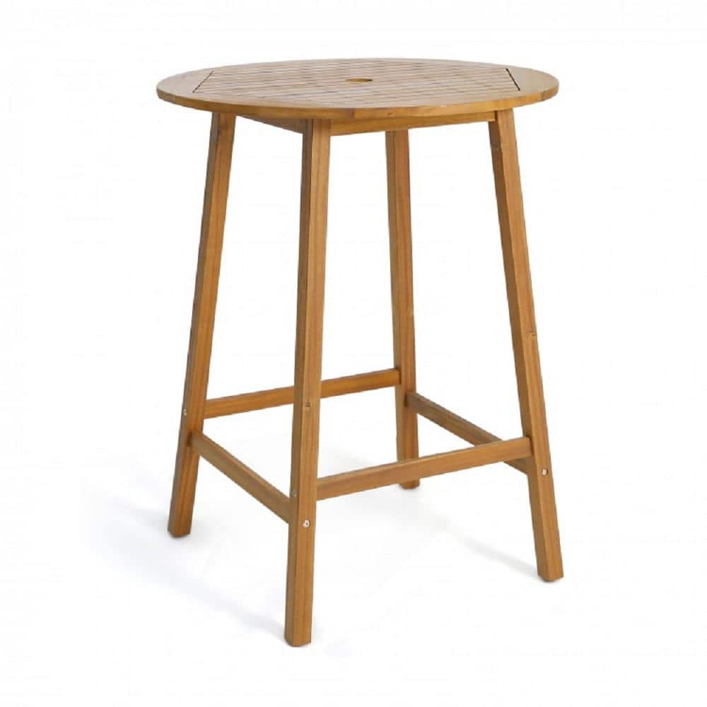 WELLFOR Outdoor Bar Table with Umbrella Hole OUS71477 The Home Depot